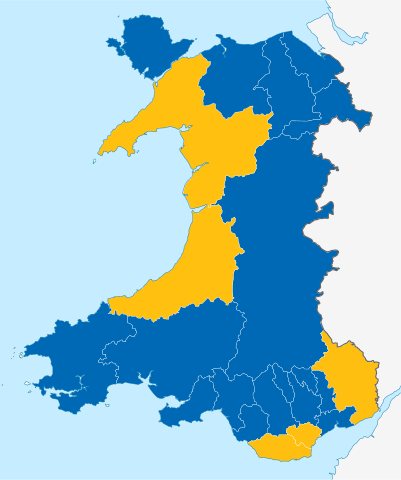 Résultats au pays de Galles du référendum de 2016